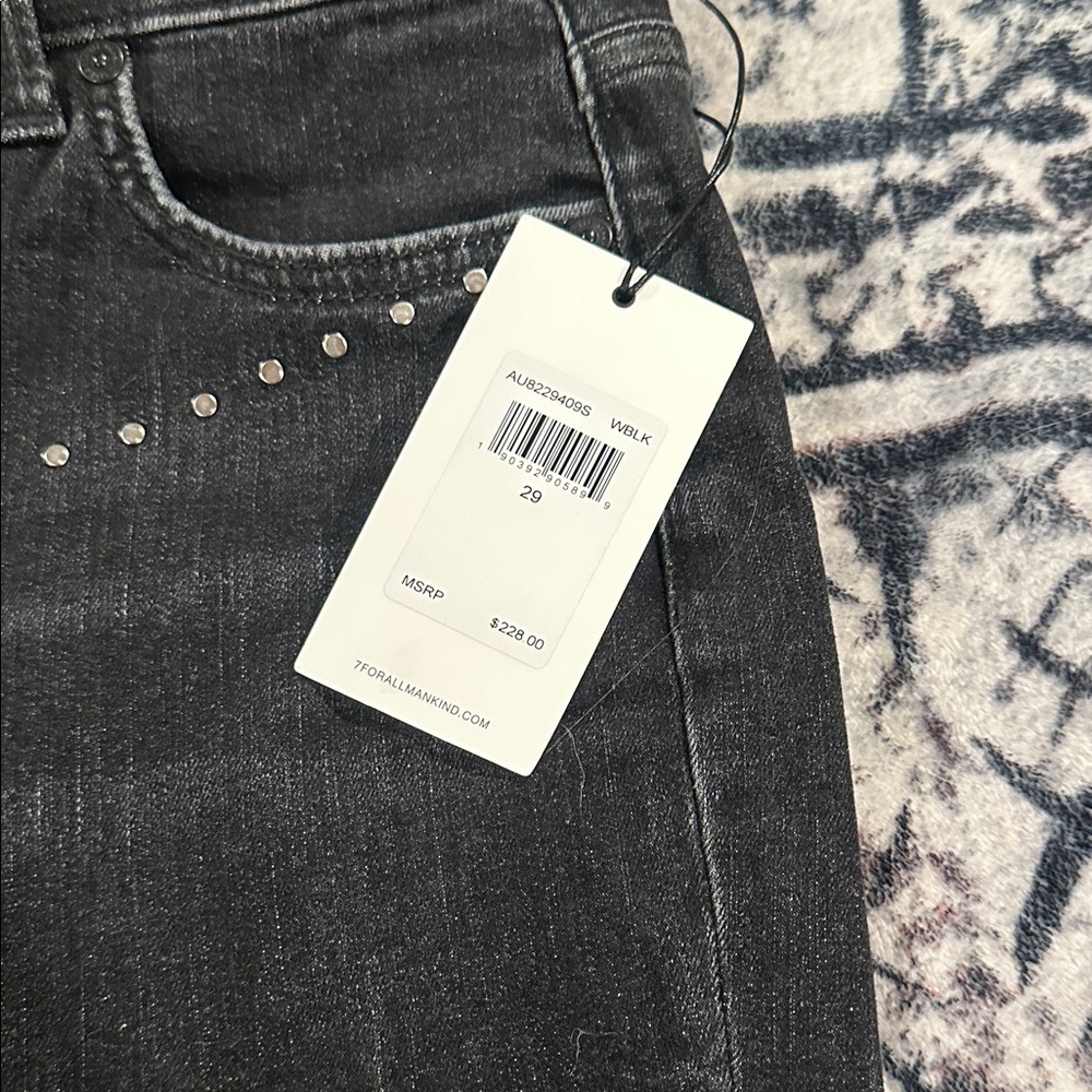 Stylish Black Jeans with Studded Accents